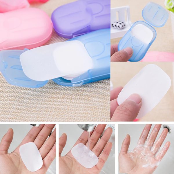 Portable Soap Paper 20 Pcs Sheet